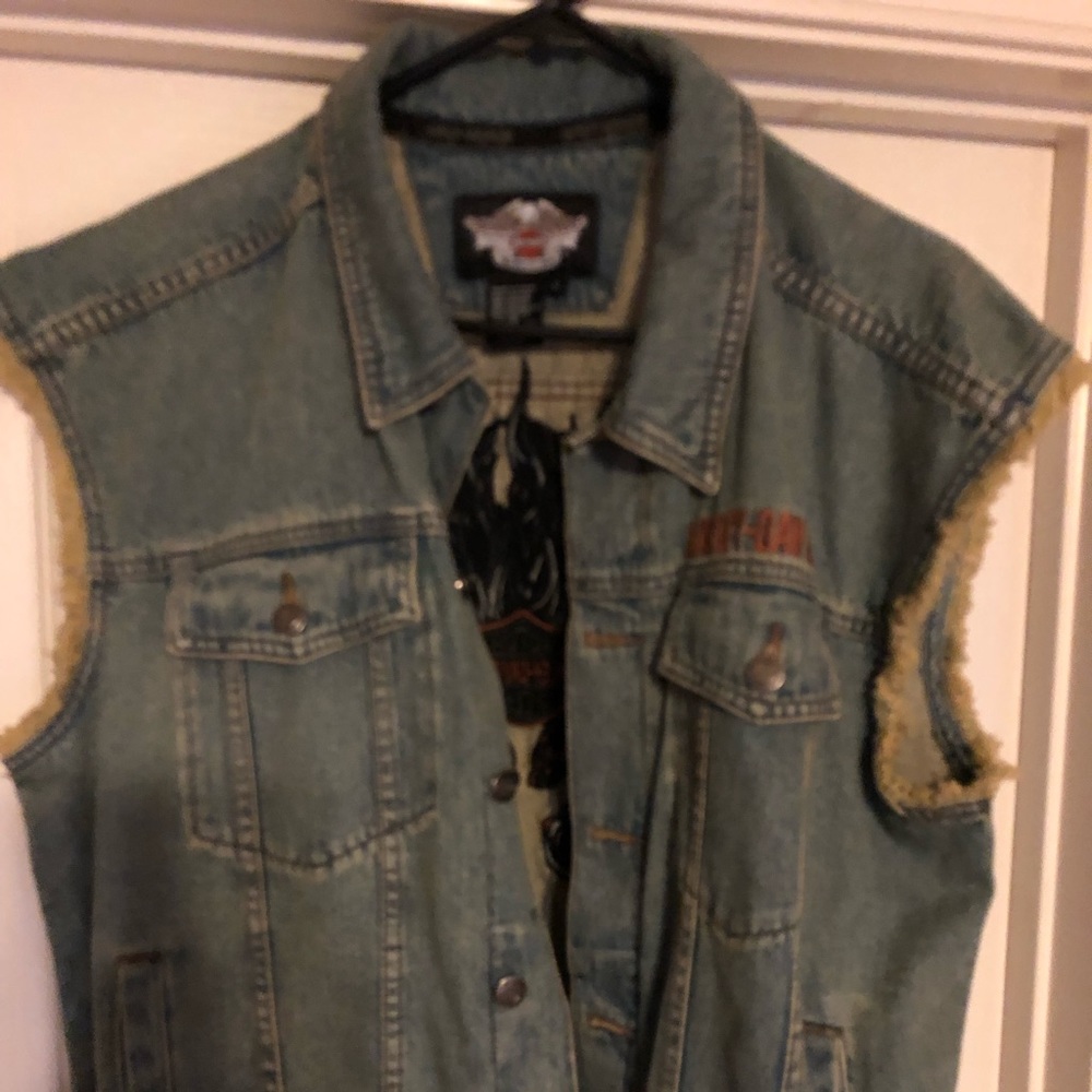 Harley Davidson denim vest